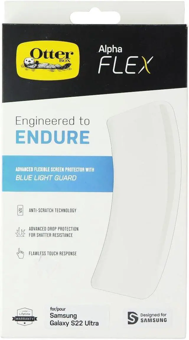 Main image of OtterBox Alpha Flex Blue Light Screen Protector for Samsung Galaxy S22 Ultra