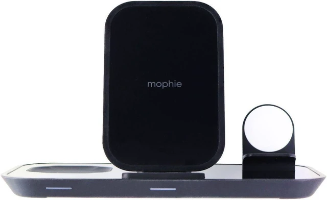 Main image of mophie (7.5W) Universal 3 in 1 Wireless Charging Stand for Apple Devices - Black