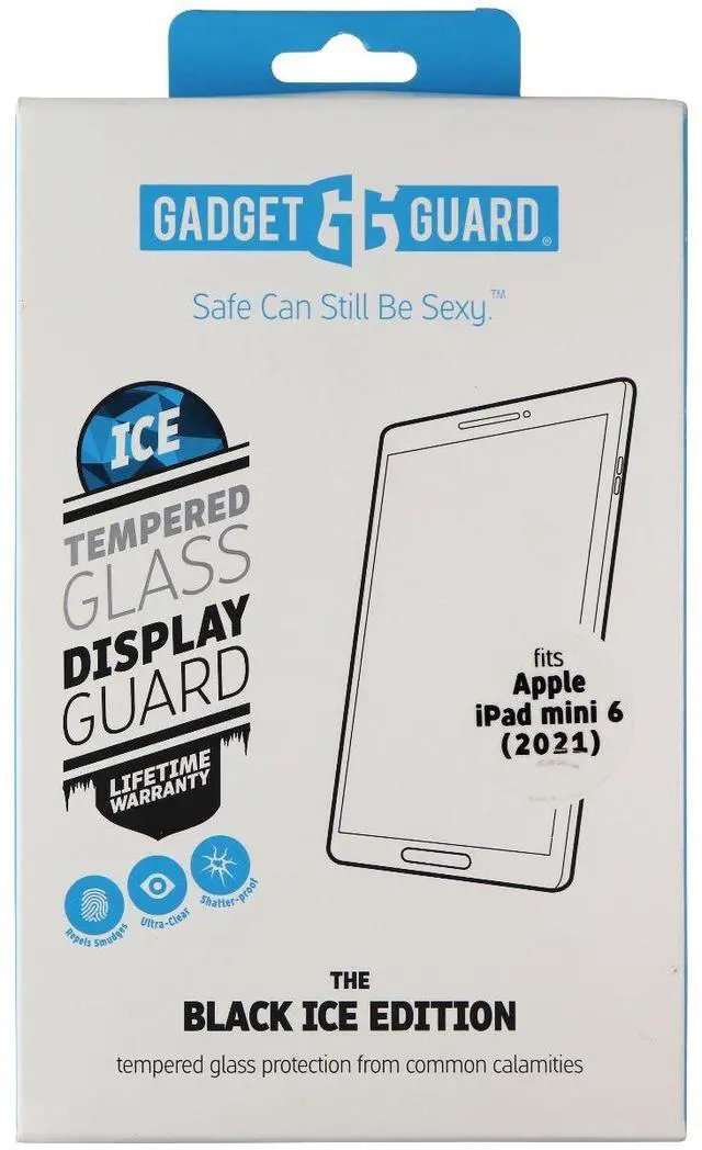 Main image of Gadget Guard (Black Ice) Tempered Glass for Apple iPad mini 6 (2021) - Clear