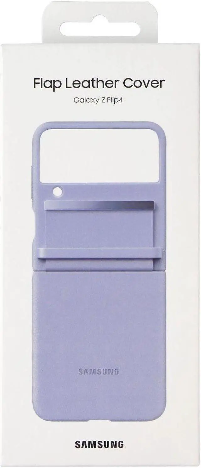 Main image of Samsung Flap Leather Cover Luxury Case for Galaxy Z Flip4 - Serene Purple