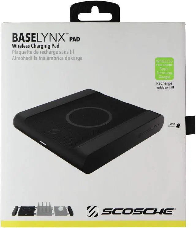 Main image of Scosche BaseLynx Pad (10W) Wireless Charging Pad for Smartphones & More - Black