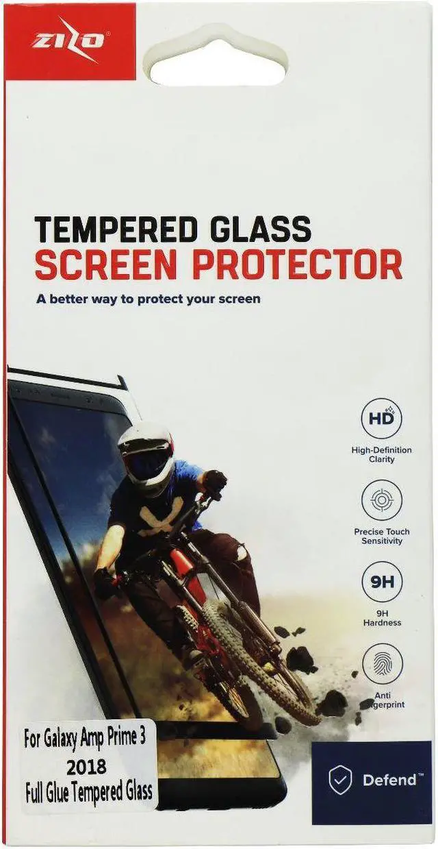 Main image of Zizo Tempered Glass Screen Protector for Galaxy Amp Prime 3 - Clear