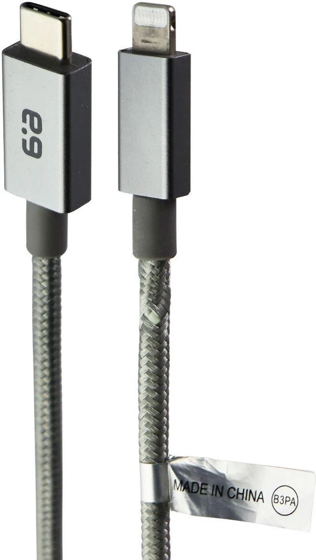 Alt view image 2 of 2 - PureGear Braided MFI to USB-C 10ft. Charging Cable - Metallic Space Gray