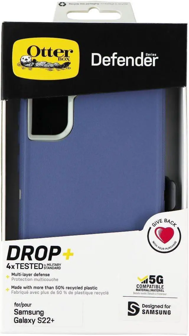 Main image of OtterBox Defender Series Case and Holster for Samsung Galaxy (S22+) - Fort Blue