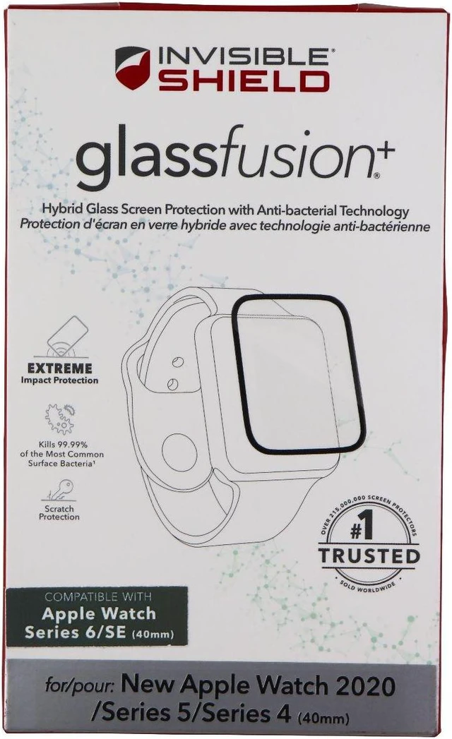 Main image of ZAGG Glass Fusion+ Screen for Apple Watch Series 6 / SE / Series 5 & 4 (40mm)