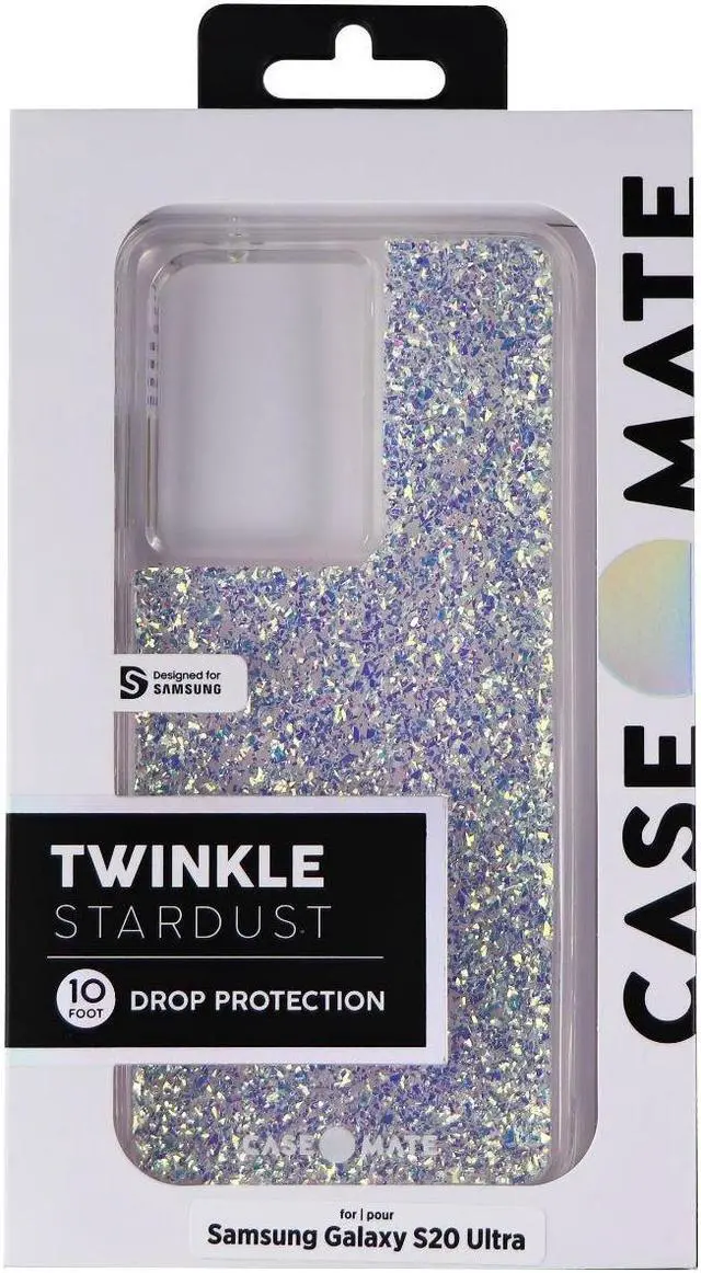 Alt view image 8 of 8 - Case-Mate Twinkle Stardust Case for Samsung Galaxy S20 Ultra - Reflective Iridescent Glitter Foil Stardust
