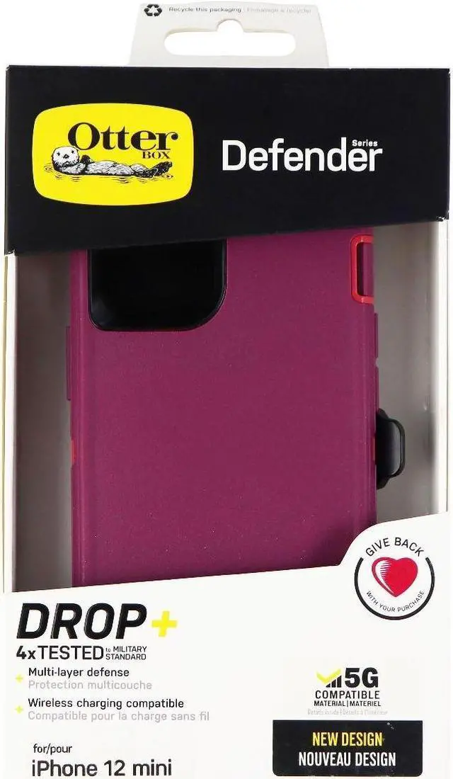 Main image of OtterBox Defender Series Berry Potion Pink Case for iPhone 12 Mini 77-65354