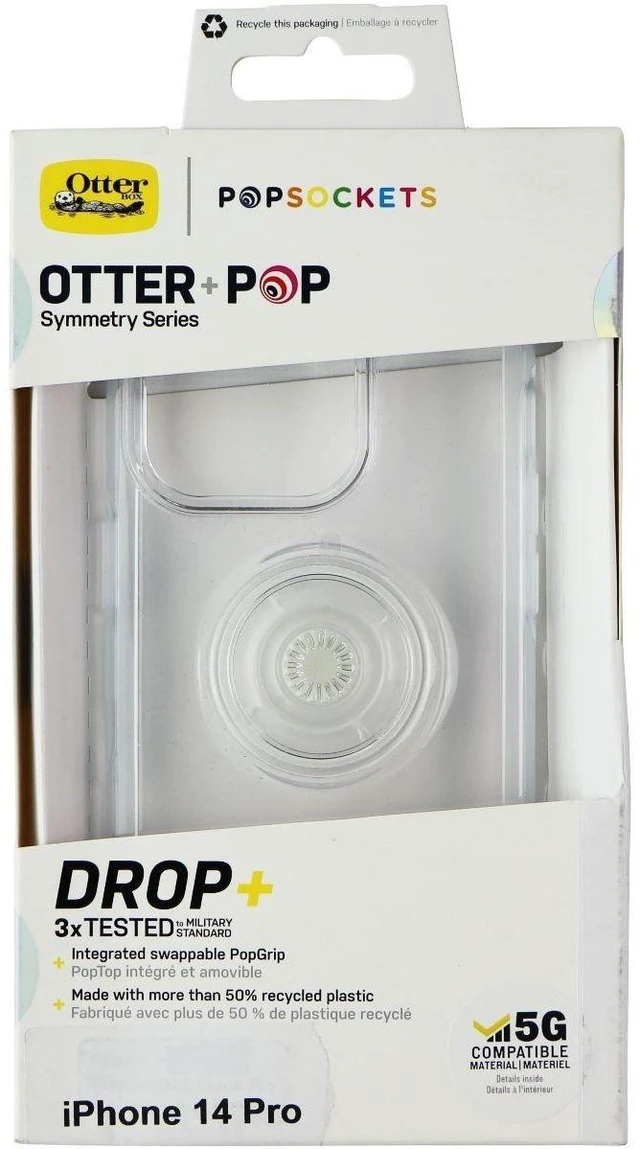 Main image of Otterbox Otter+Pop Symmetry Series Case for iPhone 14 Pro - Clear