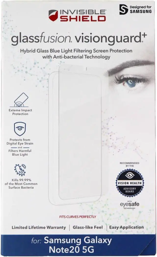 Main image of ZAGG InvisibleShield (GlassFusion VisionGuard+) for Galaxy Note20 5G - Clear