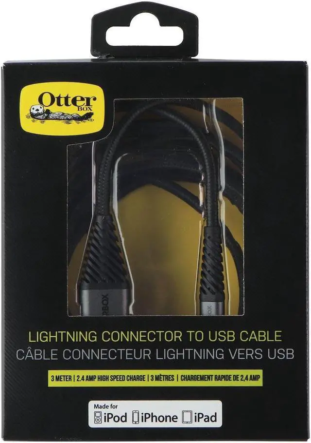 Alt view image 4 of 5 - OtterBox Lightning Connector to USB Cable, 3m / 9.8ft - Black