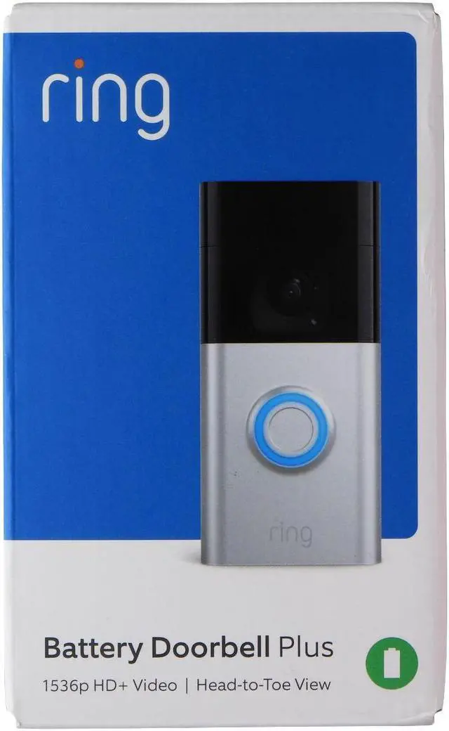 Alt view image 15 of 15 - Ring Battery Doorbell Plus - Video Doorbell Camera - Satin Nickel