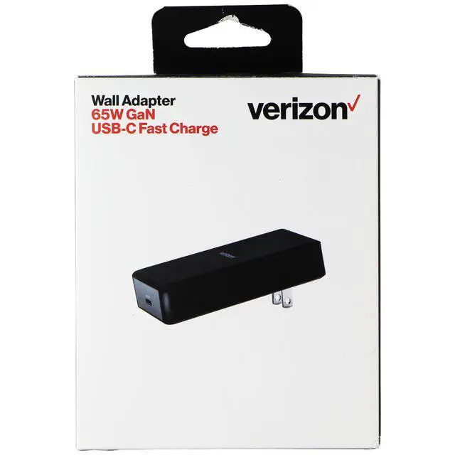 Main image of Verizon (65W) GaN USB-C Fast Charge Wall Adapter - Black