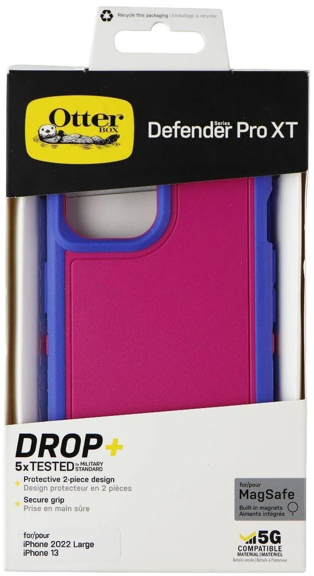 Main image of OtterBox Defender Pro XT Case for.MagSafe for iPhone 14/13 - Blooming Lotus Pink