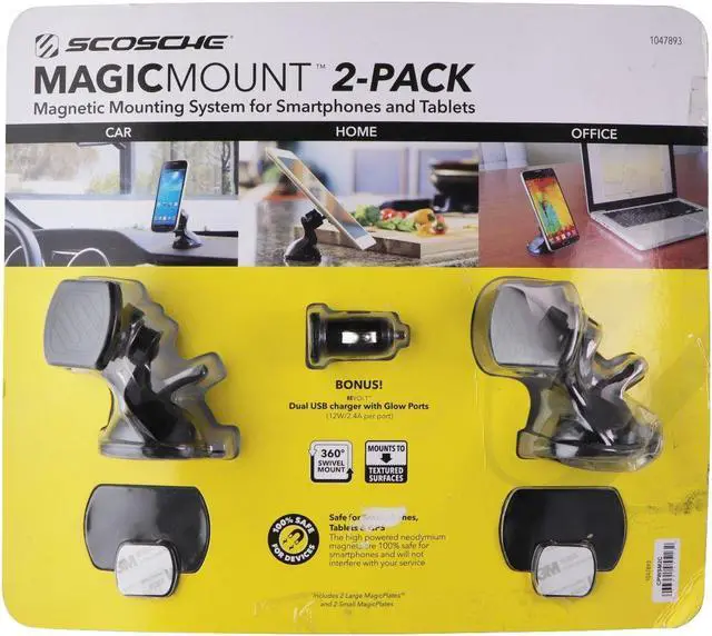 Main image of Scosche MagicMount (2-Pack) Magnetic Mounting System for Smartphones and Tablets