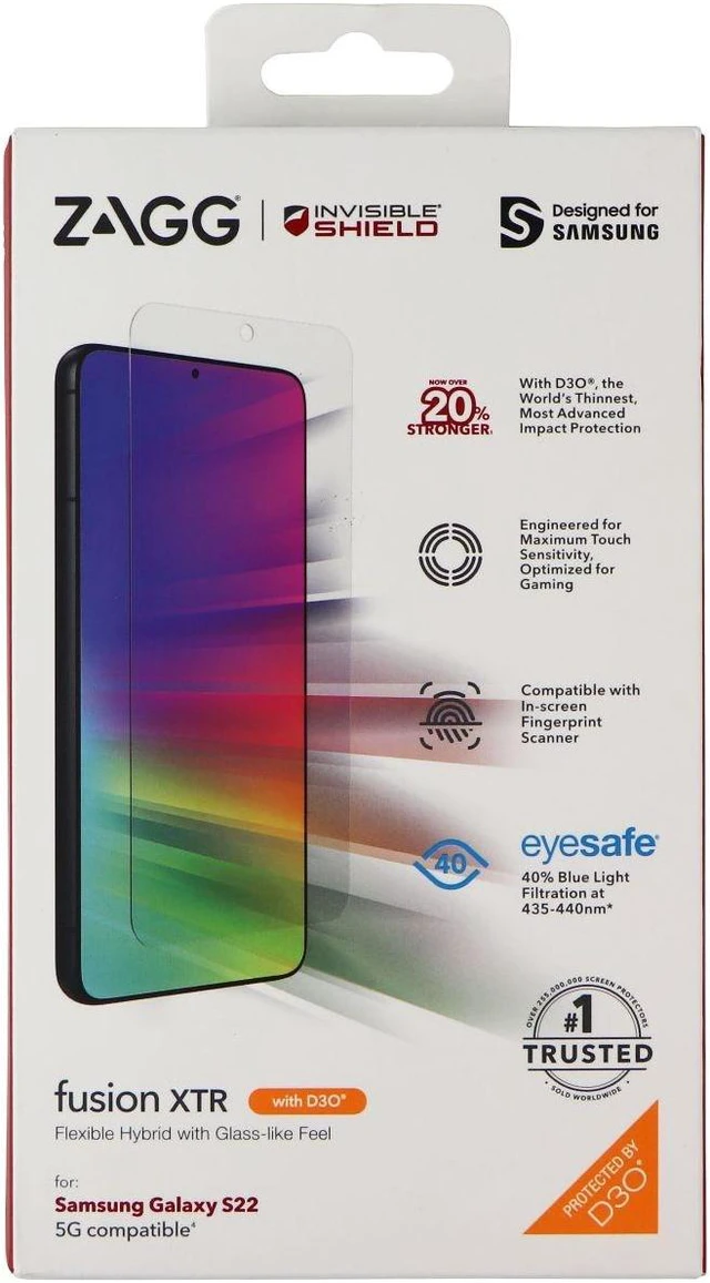 Main image of ZAGG InvisibleShield Fusion XTR Screen Protector for Samsung Galaxy S22