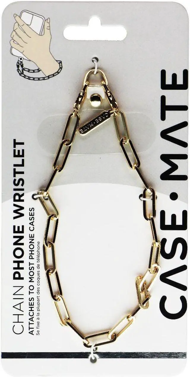 Main image of Case-Mate Detachable Phone Lanyard Strap with Gold Metal Chain - Gold