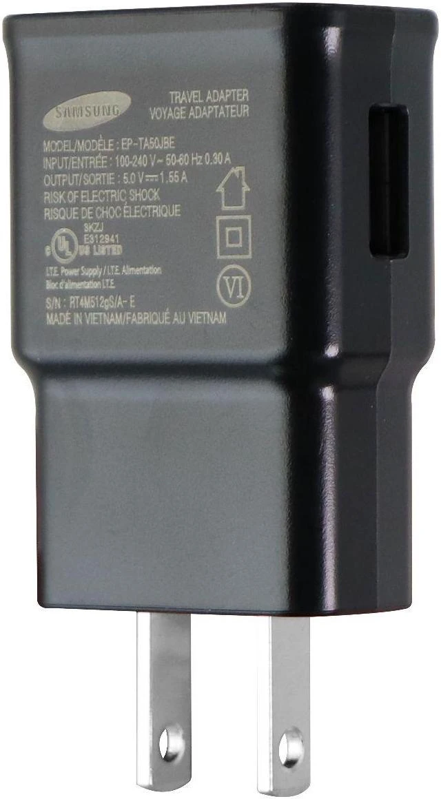 Main image of Samsung (5V/1.55A) Single USB Wall Charger Travel Adapter - Black (EP-TA50JBE)