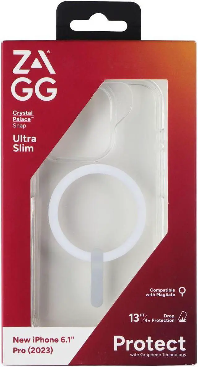 Main image of ZAGG Crystal Palace Snap Case with MagSafe for iPhone 15 Pro - Clear/White