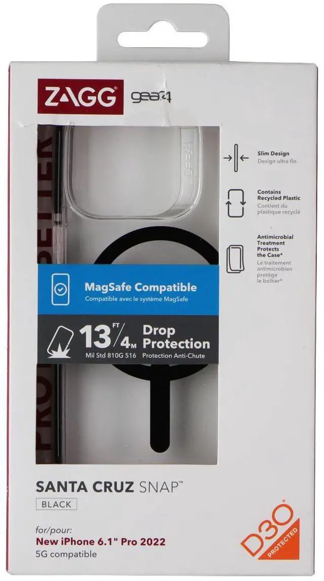 Main image of ZAGG Gear4 Santa Cruz Snap Case for MagSafe for iPhone 14 Pro - Black