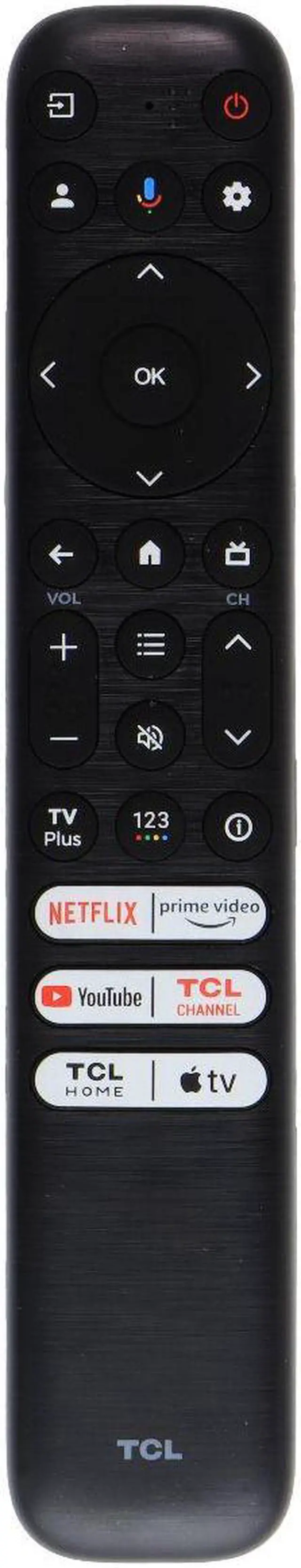 Main image of TCL Replacement Remote Control (RC923 / FMB1) Netflix/AppleTV - Black