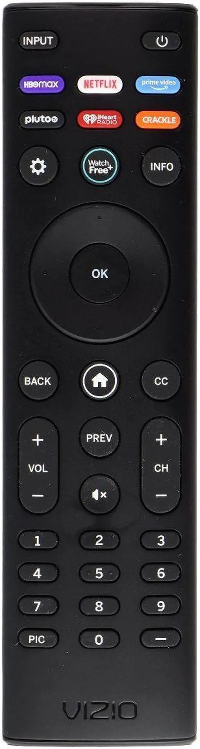 Main image of VIZIO SmartCast TV Remote with HBO Max/Netflix/Prime Keys - Black (XRT140V5)