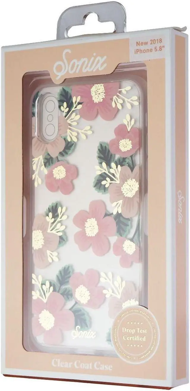 Alt view image 6 of 6 - Sonix Southern Floral Case for iPhone X / Xs Women's Protective Pink Flower Clear Series for Apple iPhone X, iPhone Xs