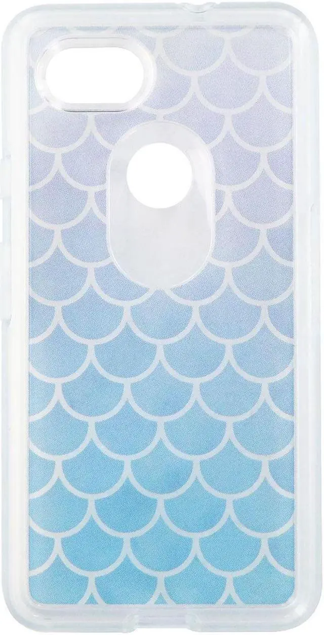 Main image of OtterBox Symmetry Series Hybrid Case for Google Pixel 2 XL - Clear / Blue Scales