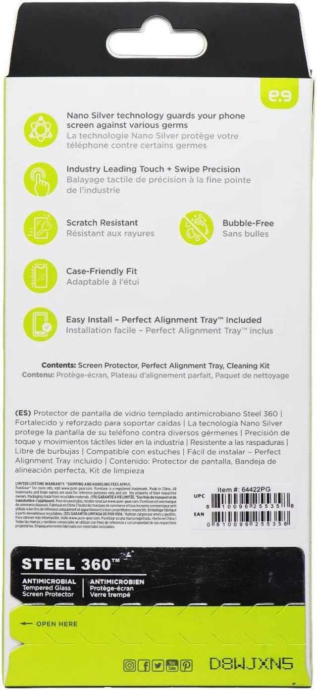 Main image of Pure Gear Steel 360 Tempered Glass for iPhone 15 Pro Max with Alignment Tray