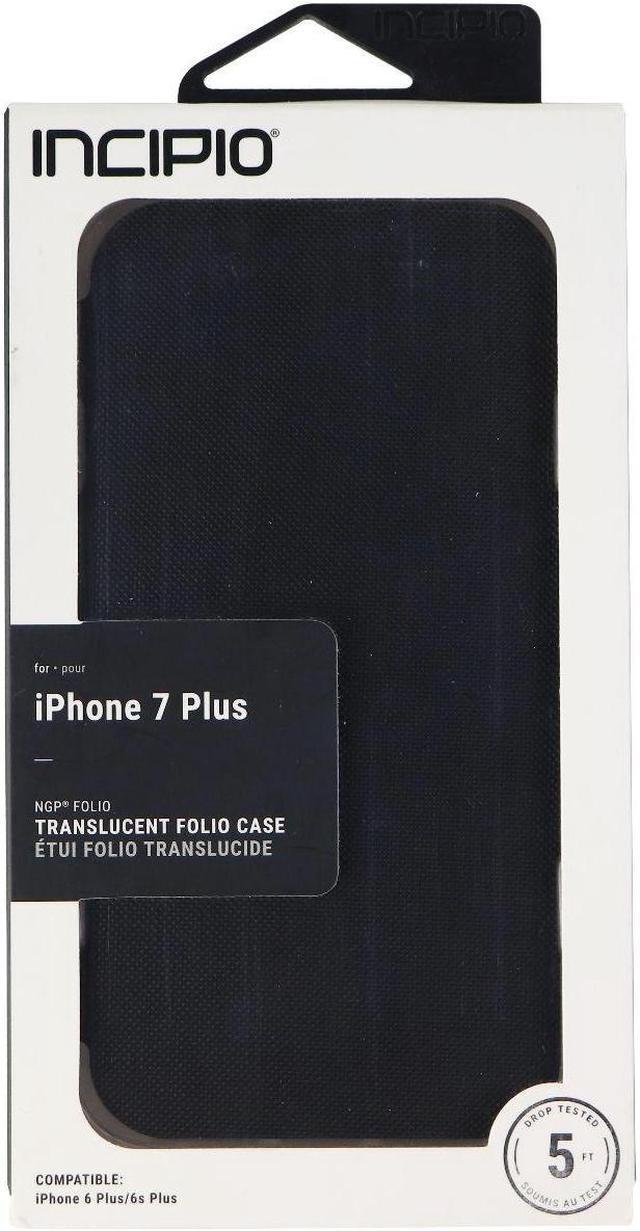 Alt view image 6 of 6 - Incipio NGP Folio iPhone 8 Plus & iPhone 7/6/6s Plus Case with Card Slot Holder and Protective Front Cover for iPhone 8 Plus & iPhone 7/6/6s Plus - Clear/Black