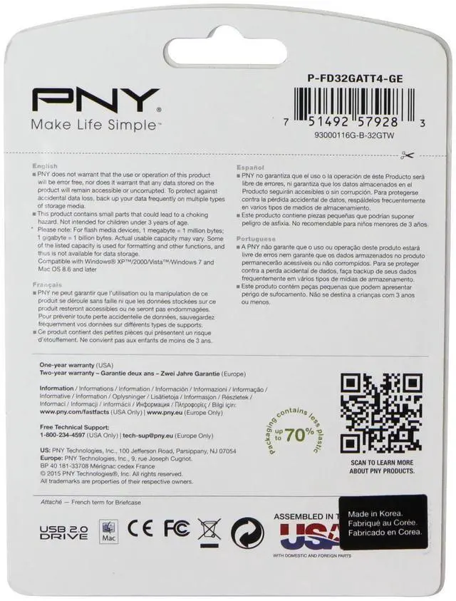 Alt view image 19 of 19 - PNY MEMORY P-FD32GATT4-GE PNY 32GB ATTACH 4 USB 2.0 FLASH