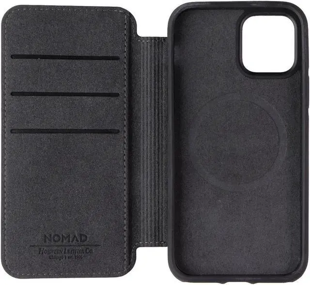 Main image of Nomad Rugged FolioWallet Case for MagSafe for iPhone12 Pro-Black Horween Leather
