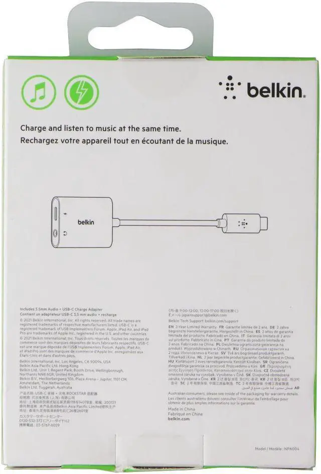 Alt view image 10 of 10 - 3.5 MM AUDIO + USB-C CHARGE ADAPTER 03-RETAIL BOX