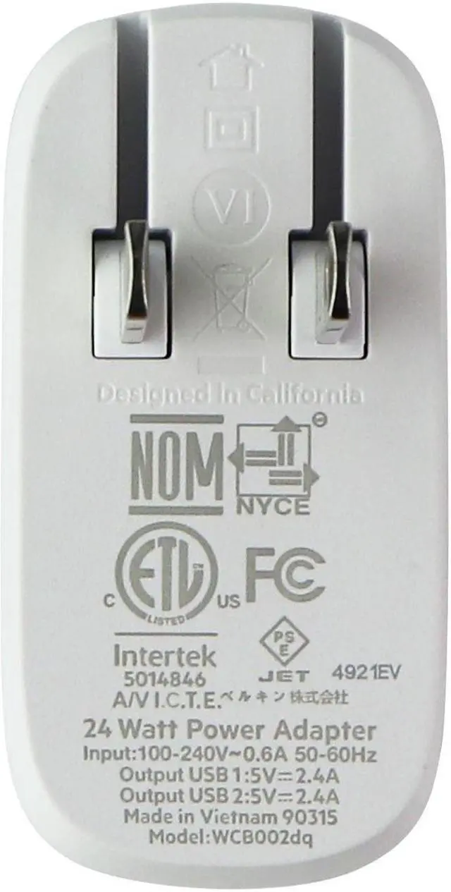 Alt view image 20 of 20 - Belkin Boost?Charge Dual Usb-A Wall Charger 24W