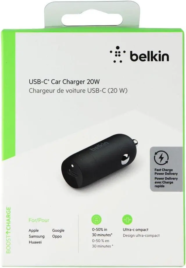 Alt view image 11 of 12 - Belkin BOOST CHARGE 20W USB-C PD Car Charger CCA003btBK