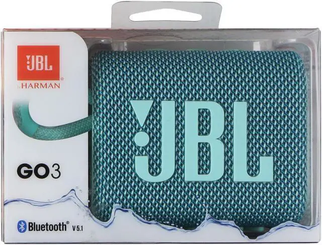 Alt view image 20 of 20 - JBL GO 3 Portable Waterproof Bluetooth Speaker, Teal