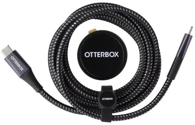 Alt view image 2 of 2 - OtterBox Premium Pro 2m/6.6-ft Fast Charge Lightning 8-Pin to USB-C Cable - Blk