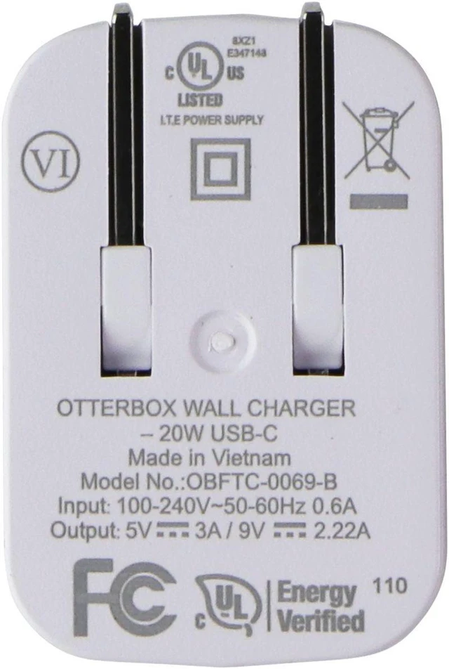 Alt view image 4 of 4 - OtterBox (20W) USB-C Fast Charge Wall Charger - White (Cable not Included)
