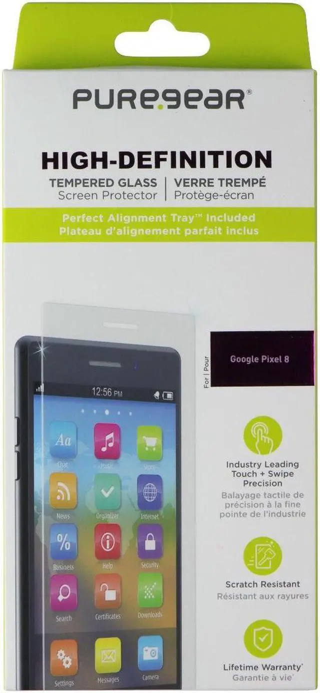 Main image of PureGear High-Definition Tempered Glass Screen Protector for Google Pixel 8