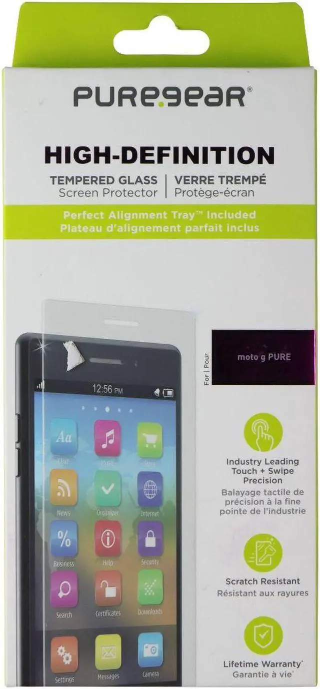 Main image of PureGear High-Definition Tempered Glass for Motorola Moto G Pure