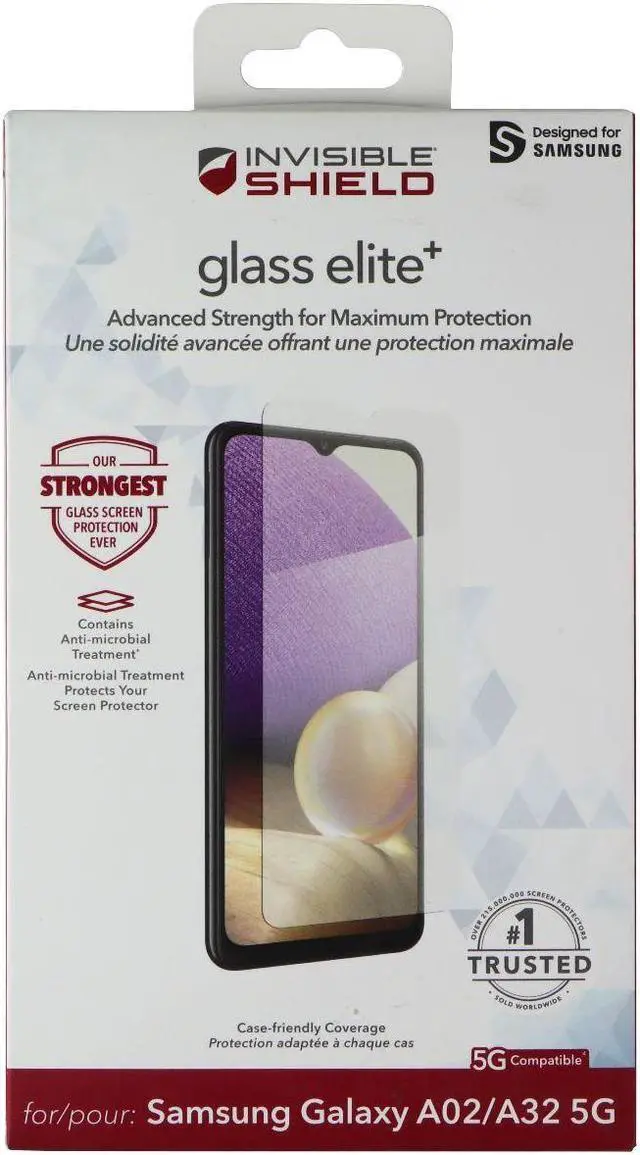 Main image of ZAGG (Glass Elite+) Screen Protector for Samsung Galaxy A02 and A32 5G