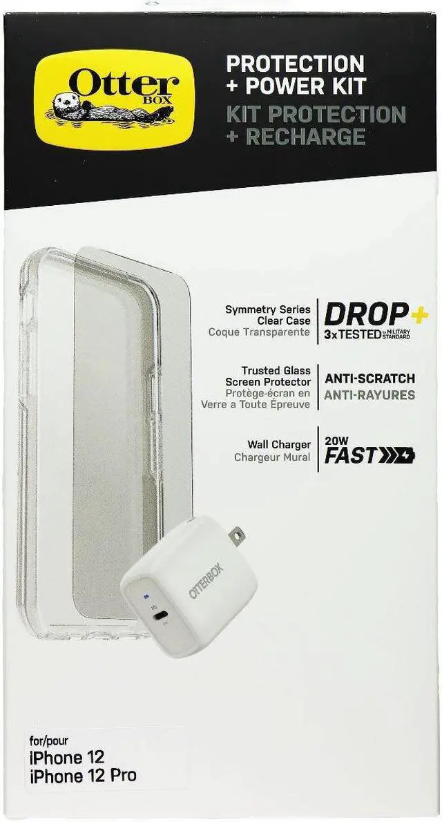 Main image of OtterBox Protection + Power Kit for Apple iPhone 12 / 12 Pro - Clear