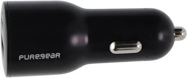 Main image of PureGear (42W) LightSpeed Car Charger with USB-C and USB-A Ports - Black