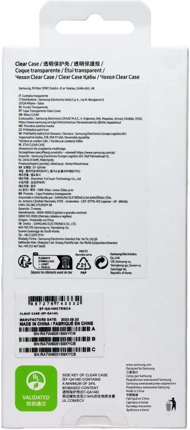 Main image of Samsung Official Clear Case for Galaxy A14 / A14 (5G) - Transparent
