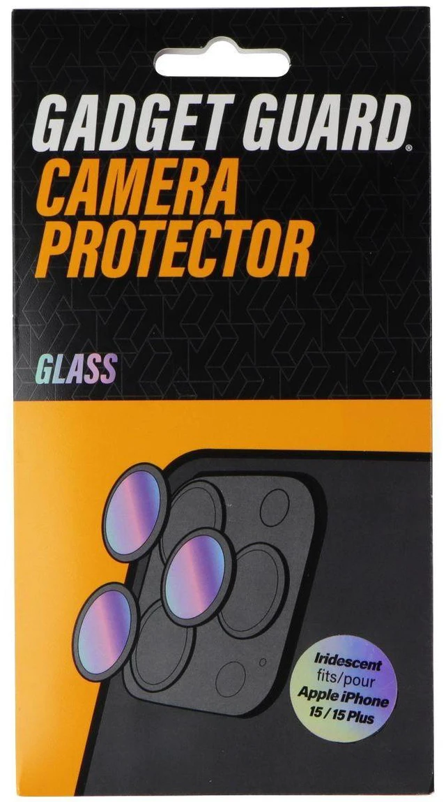 Main image of Gadget Guard Glass Camera Protector for iPhone 15/iPhone 15+ (Plus) - Iridescent