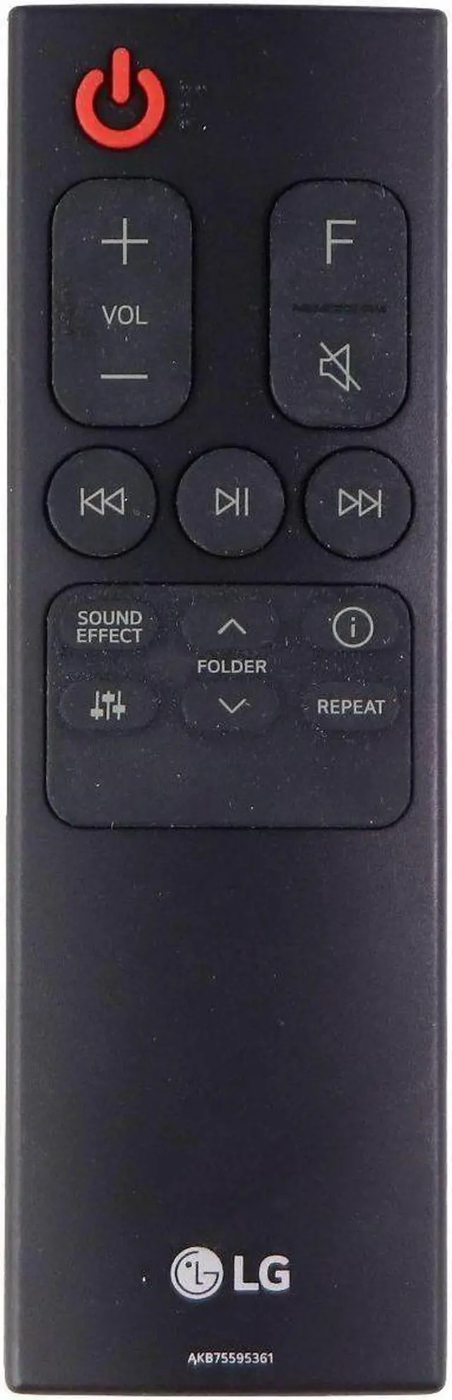 Main image of LG Remote Control (AKB75595361) OEM for Select LG TVs - Black GRADE A
