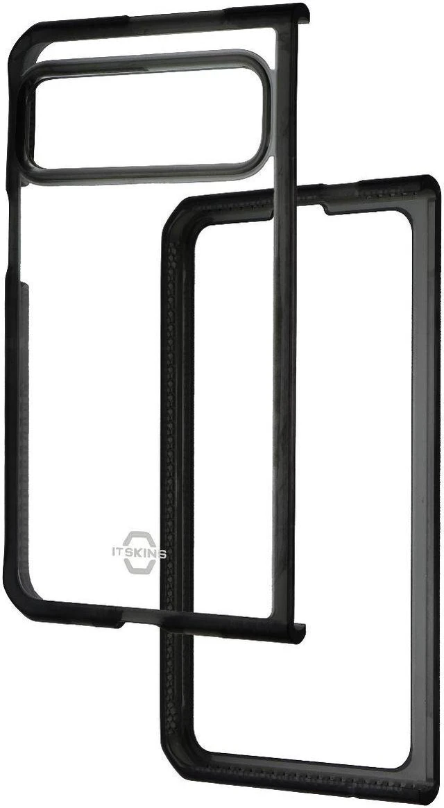 Alt view image 3 of 3 - ITSKINS Hybrid_R Hinge Clear Case for Google Pixel Fold - Black/Transparent