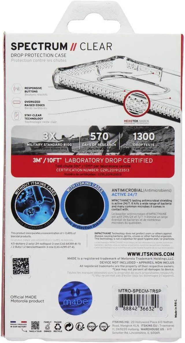 Main image of INSKINS Spectrum Clear series Case for Motorola Edge+ (2022) - Transparent
