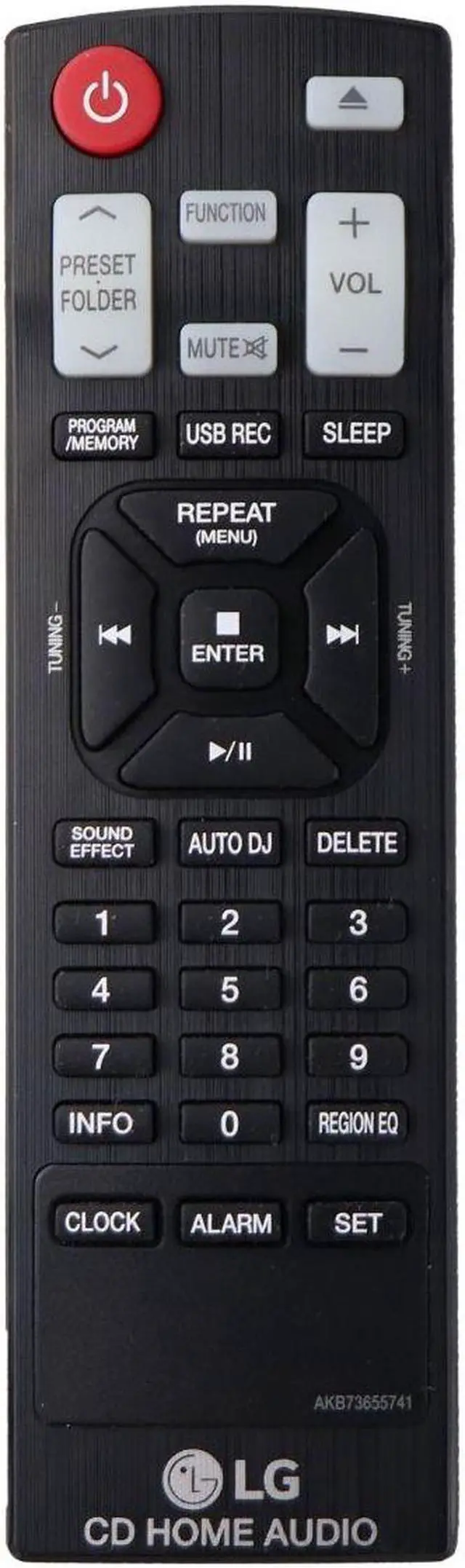 Main image of LG Remote (AKB73655741) for Select LG Home Audio Systems - Black