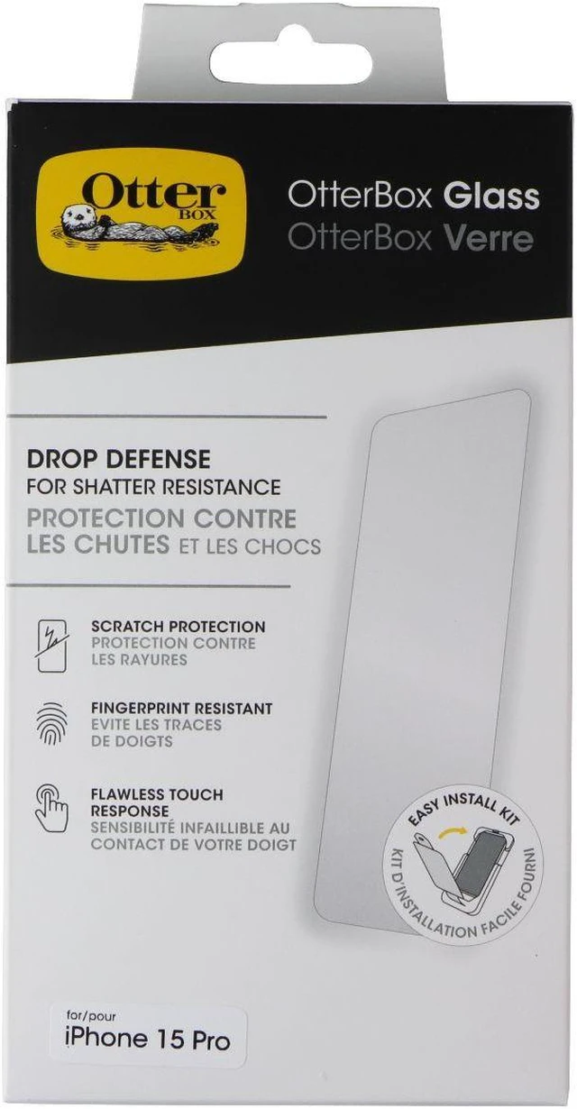 Alt view image 4 of 4 - OtterBox Premium Glass Screen Protector for Apple iPhone 15 Pro - Clear