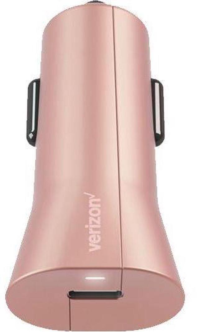 Main image of Verizon 27W USB-C (Type C) Fast Charge Car Charger - Rose Gold - VPCPDRSGLD